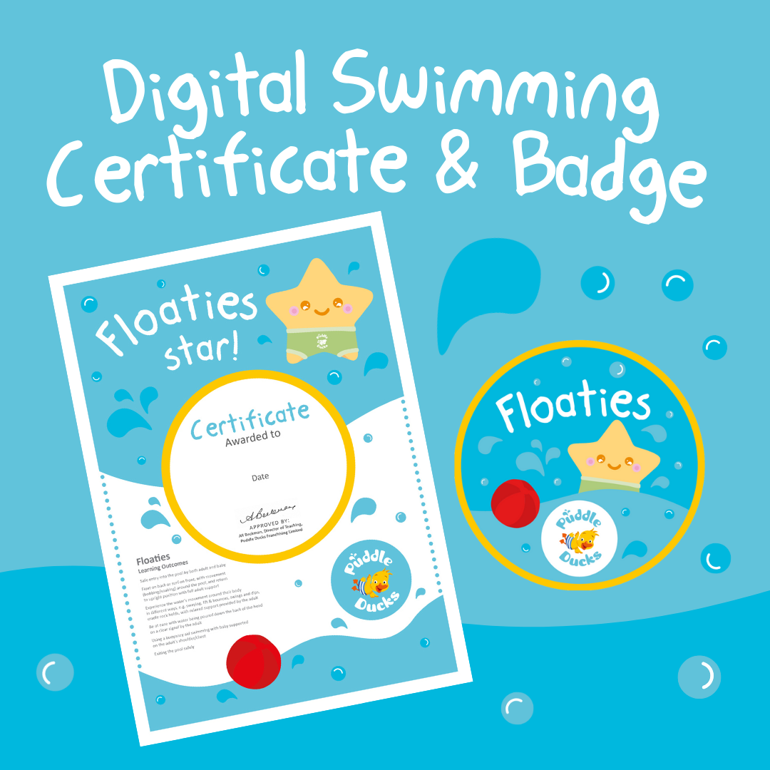 Digital Swimming Certificate & Badge - Baby & Pre-school