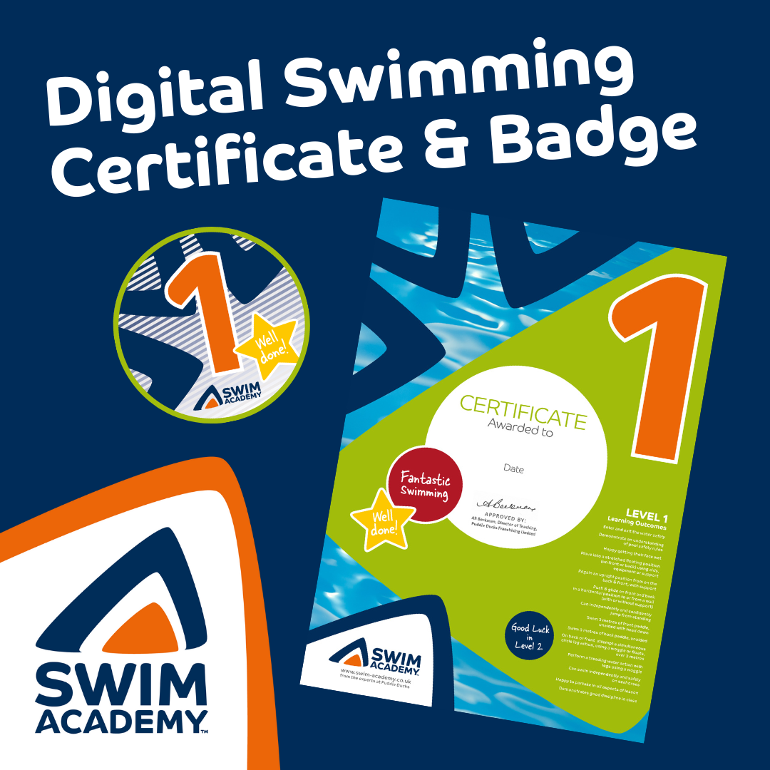 Digital Swimming Certificate & Badge - Swim Academy